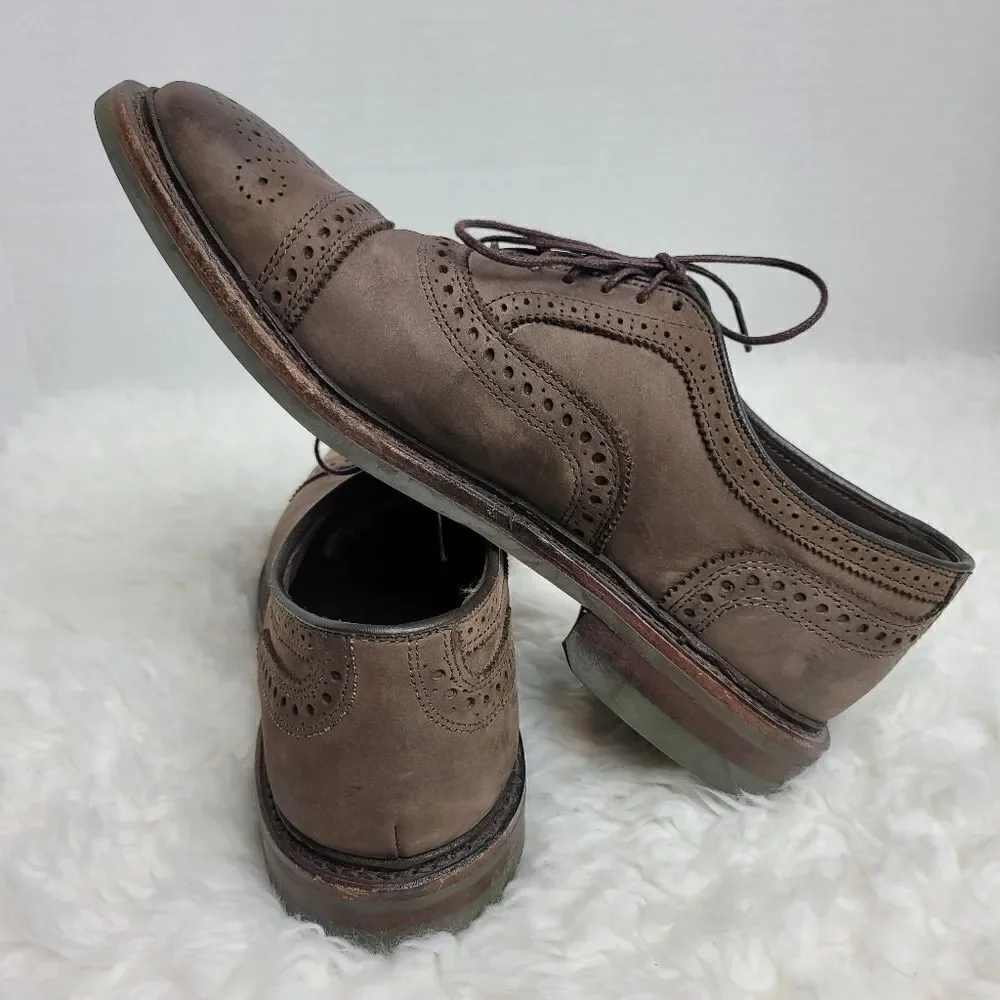 Allen Edmonds Strandmok Mens Size 8 D  Brown Nubuck Suede Dainite Rubber Sole
